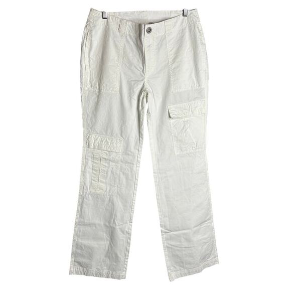 Free People The Thing Is Low Rise Utility Pants Optic White Size 8 - Picture 2 of 5